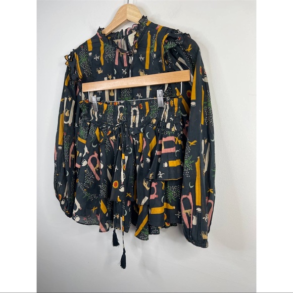 Carolina K Marcia Mini Skirt & Blouse Set in Five Elements Women's Size XS NWOT - Picture 7 of 11